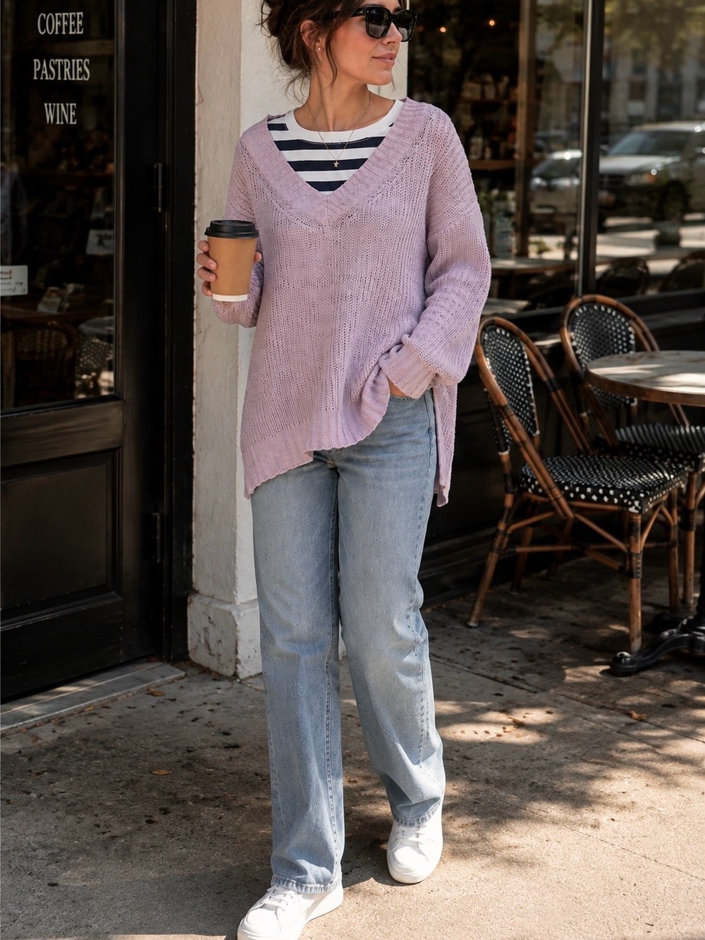 Anthropologie Pilcro Slouchy V-Neck Sweater oversized top - size S